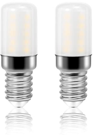 Karyoosi 2 Pack E14 LED Light Bulb, E14 LED Bulb 3.5W, 35W Halogen Equivalent, 300LM, Cool White 6000K, AC220-240V, Non-Dimmable, Energy Saving Lamp Bulb, for Fridge, Cooker, Hood, Home Lighting