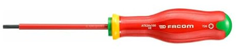 Destornillador aislado Facom PROTWIST 1000V, Torx 20 ATX20X100VE