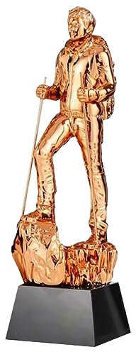 Pokale, Medaillen Auszeichnungen Wander-Bergsteiger-Trophäe Meisterschaftstrophäe Im Outdoor-Kletter-Cross-Country-Wettbewerb Bergsteiger-Ehrentrophäe (Color : Copper, S : 8 * 28cm)