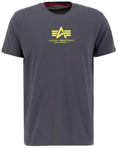 ALPHA INDUSTRIES Herren Basic T Ml T-Shirt, Grau (Vintage Grey), M
