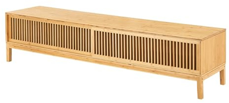Helloshop26 Meuble TV Bambou 160 x 40 x 38 cm Naturel 03_0007873