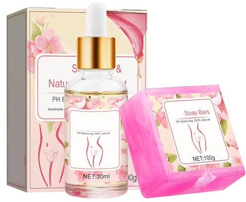 Yoni Lavage Pour L'éQuilibre Des Femmes éLimine Les Barres De Savon Solide De L'Odeur 100g Yoni 30 Ml D'Huile FéMinine.