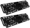 TRUSTCAR Kennzeichenhalter Rahmenlos 4er Pack- universale Nummernschildhalterung fürs Auto - kompatibel mit jedem EU-zulässigen Nummernschild - inkl. Montagezubehör - 520 mm x 110 mm - Schwarz