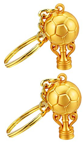 FOYTOKI Einzigartiger Fußball- leicht dekorativer Fußball- Schlüsselanhänger benutzerdefinierter Name Fußball-Schlüsselring