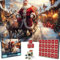 Advent Calendar Jigsaw Puzzles for Kids Adults, 24 Box 1008 Pieces Christmas Santa Claus Puzzle Countdown Calendar, Funny Christmas Game Gift Wall Decor, 20.5 x 29.6 inches