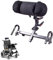 YEZMEK Rollstuhl Kopfstütze, Verstellbares Nackenkissen aus PU & Stahl, 30–50 cm Höhe, 90° drehbar & abnehmbar, passend für Rollstühle mit 38–52 cm Breite & 22/25,4 mm Rohrdurchmesser