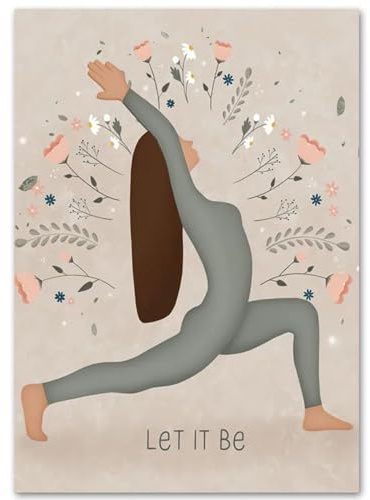 WDHBI HEKA Pilates Yoga Poster Yoga Prints Modern Style Canvas Painting Girl Yoga Movement Exhibition Poster Wall Art Home Decor Picture 40x60cm No Frame