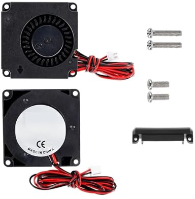 yaoqijie DC 5V 12V 24V 3D Drucker Teile 4010 Turbo Gebläse Lüfter Turbo Radial Fans Abluft fan for Ender 3 Ender 5 CR10 Computer CPU lasting(4010 Turbo Set,12V)
