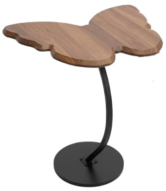 PEGSEN Beistelltisch Schmetterling in hochwertiger Holzoptik | 56 × 61 × 41,5 cm | moderner Couchtisch | Stabiler Ablagetisch mit Metallgestell | Kleiner Couchtisch für Sofa, Bett & Wohnzimmer