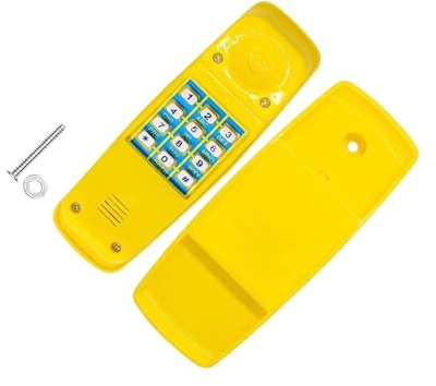 RCGOFOLLOW Spielgeräte für draußen, Spielplatztelefon, Spielzeugtelefon für Kinder, Klettergerüstzubehör, spannende Spielaktivitäten, Spielzeugtelefon für Kinder, Gelb