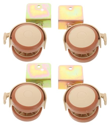 ifundom 4 Ruedas Giratorias para Cunas de Ñiño con Sistema de Freno Seguro, Material Plástico y Hierro, Ajuste para Muebles y Cochecitos