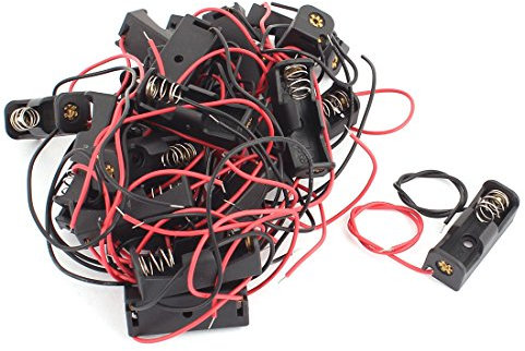 sourcing map 22 Pcs Plastique Coquille 2-Fils Batteries Support Boîtier Boîte pour 12V 23A Batterie
