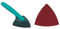 wolfcraft Ponceuse D'angle inclus 5 Feuilles abrasifs auto-agrippants grain 80/120 pour bois/métal