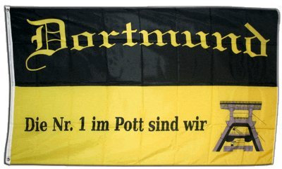 Flaggenfritze Fahne/Flagge Dortmund + gratis Sticker