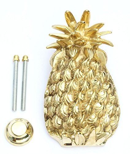 Castelion® Large Solid Brass Pineapple Door Knocker | High Quality Home Accessories | Solid Brass Front Door Knocker | Easy to Attach | Unique Home Decor | 17cm (7in)