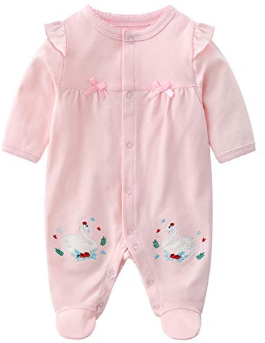 Neonata Pagliaccetto Bambino Tutina Cotone Pigiama Tuta Maniche Lunghe Body 9-12 Mesi