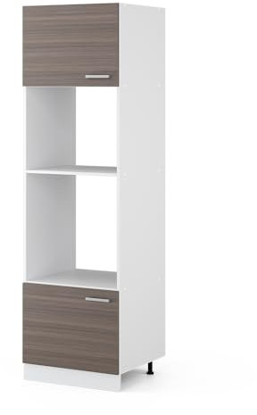 Vicco Armario para microondas R-Line, Gris/Blanco, 60 cm