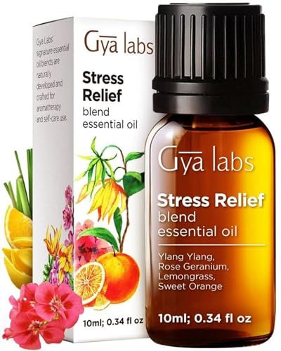 Gya Labs Ätherische Öle zum Stressabbau für Diffuser – 100% reine ätherische Öle in therapeutischer Qualität für die Aromatherapie zur Entspannung, Beruhigung und bei Kopfschmerzen (10 ml)