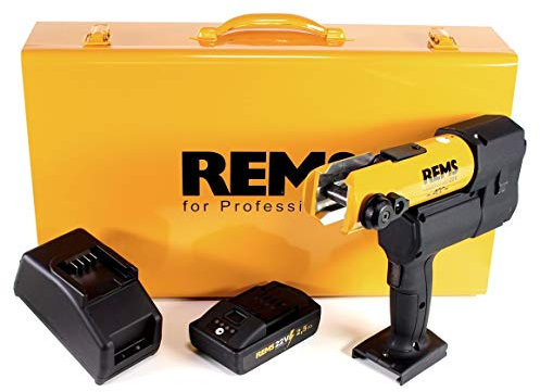 REMS Akku-Press Acc 22V Radialpresse im SBK Set (576010 R220) im Stahlblechkasten + 1x 2,5 Ah Akku + Ladegerät