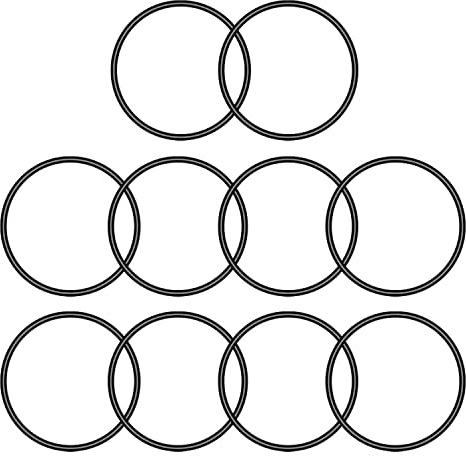 Othmro 10 Pcs Rubber O-Rings, Nitrile Rubber Washers Seal O Rings 85mm OD 78mm ID 3.5mm Width, Metric Buna-N Sealing Gasket for Taps, Plumbing