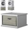 Tetbury dove grey washing machine stand with storage. Dryer pedestal with large storage basket, washing machine raiser . Fully Assembled