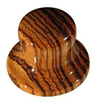 Boston Potiknopf, Bell Knob, Holz, Hutform, zebra, 25x19mm