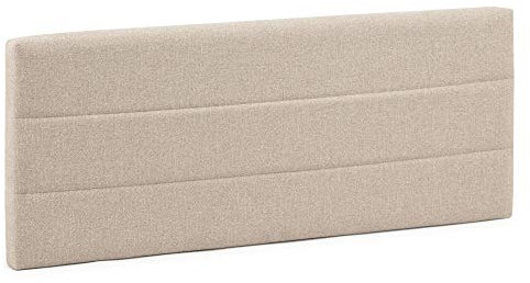 Marckonfort Miconos Kopfteil in Beige gepolstert 160x60 cm, mit Schaumstoff gepolstert, Stickerei mit Steppeffekt, 8 cm dick, Inklusive Hardware zum Aufhängen
