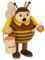 Räuchermännchen Biene - Minikugelrauchfigur - 9 cm