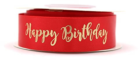 Band Rot und gold für Geburtstag – Happy Birthday – Enjoy Your Event