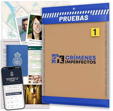 Crímenes Imperfectos, Caso 1: El Crimen de Los Álamos. Juegos de Mesa Adulto, Caso Policial para Resolver Misterio en Casa, Escape Room Juego de Mesa Resuelve el Crimen como Detective.