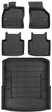 OMAC Fußmatten & Kofferraumwanne Set für Skoda Superb 2015-2025 Gummi Schwarz 5X