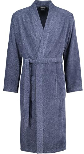 Cawö Home Bademäntel Herren Kimono Streifen 5507 denim - 17 XL