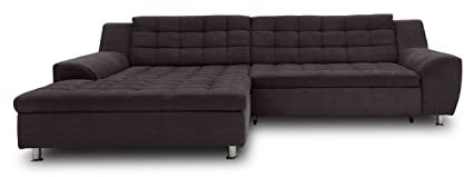 DOMO. collection Ecksofa Merida, Sofa in L-Form, Eckcouch, Couch-Garnitur, Polsterecke 304 x 200 x 84 cm (BxTxH), espresso