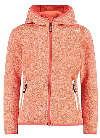 CMP ERROR:#N/A Kinder-knit-tech-jacke Knit-Tech Kinder Jacke Mit Fester Kapuze, Campari-Weiß, 110 EU