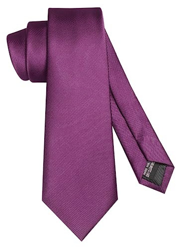 JEMYGINS Mens Purple Tie 7cm Silk Necktie for Business and Wedding (1)