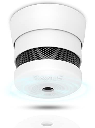 Cavius Rauchwarnmelder mit 10 Jahren Garantie und fest eingebauter 10- Jahres Lithium Batterie Modell 2007 Der kleinste Rauchmelder der Welt