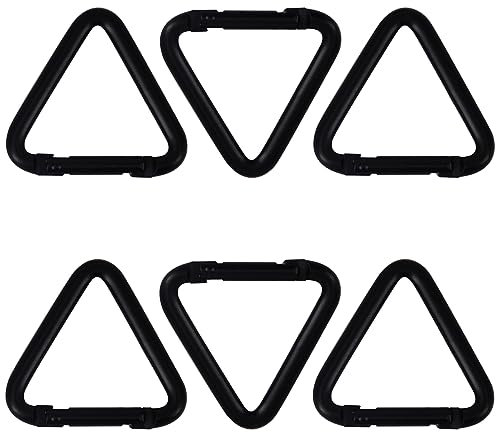 6 Pcs Durable Hook Kettle Buckle Triangle Outdoor Camping Hiking Key Chain Heavy Duty Snap Hook Triangle for Outdoor Camping Kettle Buckle Hiking Accessories