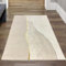 Teppich-Traum Teppich Wohnzimmer Schlafzimmer Flur Läufer modern edel elegant Kurzflor Gold/Silber glänzend beige/Creme 80 x 150 cm