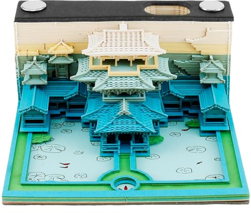 3D-Notizblock, 2024 Schreibtischkalender, Notizblock mit Stifthalter, abreißbar, 3D-Schreibtischkalender, DIY-Notizblock, kreativer 3D-Kalender, 3D-Notizblock, DIY-Dekoration, Geschenk für Büro,