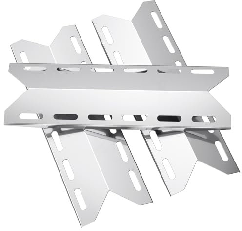 Diffuseur Chaleur Universels,Pièces de Rechange en Acier Inoxydable,Compatible avec la Plupart des modèles de Gril à gaz,Plaques chauffantes pour Barbecue (Acier Inoxydable, 92341)