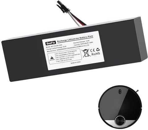 Beefix 6200mAh Batería para Conga 3290, 3390, 3490, 3590, 3690, 3790 y 3890, 14,8 V, batería de Ion de Litio, aspiradora robótica