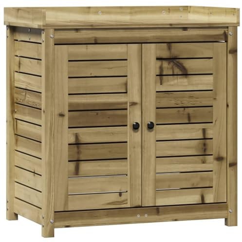 vidaXL Pflanztisch, Gärtnertisch mit Ablagen, Blumentisch für Garten Balkon Terrasse, Gartentisch Arbeitstisch, 82,5x50x86,5cm Kiefernholz Imprägniert