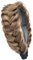 Gledola Wide Messy Braided Headband with Teeth Synthetic Hair Braided Headband High Elasticity Braids Braided Hair Band Hairpiece for Girls Women (Tonbank)