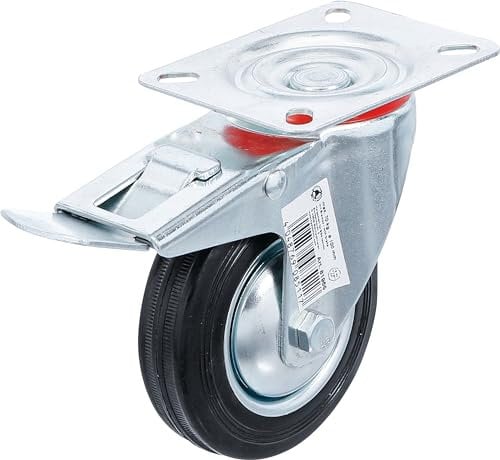 BGS Diy 81966 | Lenkrolle mit Bremse | mit Anschraubsockel | Ø 100 mm