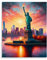 Malen Nach Zahlen Landschaft New York Mit Rahmen 40X50Cm Diy Malen Nach Zahlen Erwachsene Groß Leinwand Set,Malen Nach Zahlen Acryl Kinder,A25