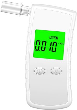 BACZGIF 2024 Upgraded Alkoholtester Polizeigenau, Professioneller Promillemessgerätmit LCD-Digitalanzeige, Alkoholmessgerät für den Heimgebrauch, Alkomat mit 10 Mundstücken und Tragetasche