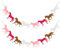 2 Stück Pferde Geburtstagsbanner, Dekoration, Pferde Girlande, Banner, rosa Pferde Banner, Partyzubehör, Pferderennen-Party, Reitsport-Motto, Geburtstag, Babyparty, Geburtstagsdekorationen
