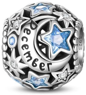 QIKAOLA Ciondoli con pietre portafortuna in argento sterling 937 per bracciali e collane Pandora