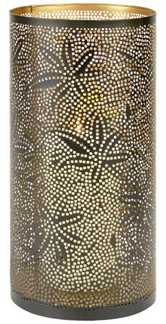 Lambert Windlicht Eisen antik braun/Gold H 30 D 15 cm 60040704 SK