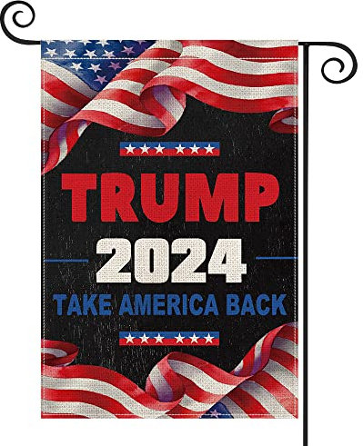 Gartenfahne 2024 Erobere Amerika Zurück Outdoor Fahne Premium Fahne Top Qualität Gartenflagge Für Garten Balkon Partys 30X45Cm